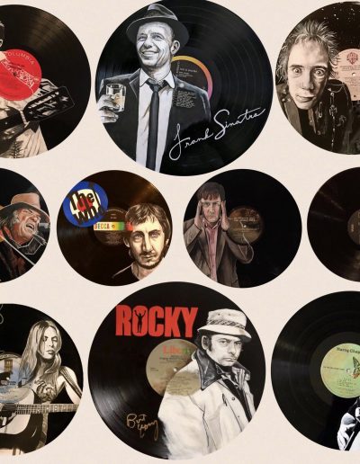 Custom Vinyl Record Portraits- Can paint anyone, email me! $500
