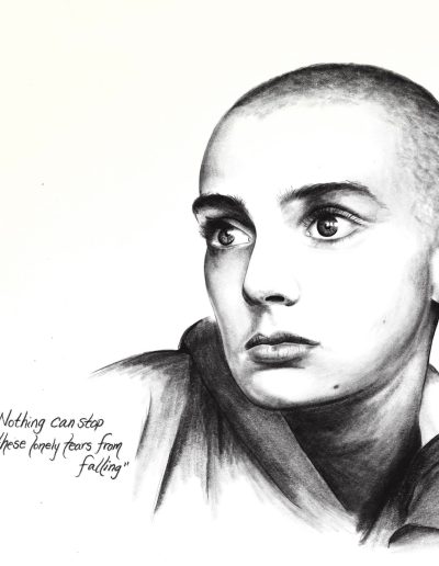 Sinead O'Connor charcoal drawing- 16x20- $400