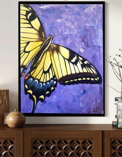 Tiger Swallowtail, Abstraction - 32x24 on loose canvas- $300