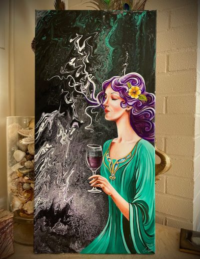 Tiny Pause Amidst the Chaos- 24×12 stretched canvas-$550